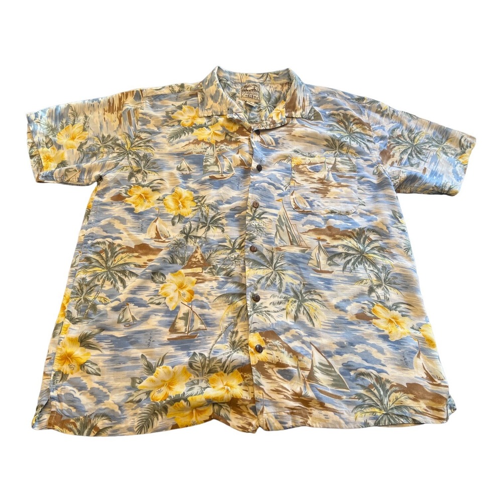 Steve & Barry's Mens Hawaiian Classic Button Up shirt Sz XXL